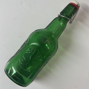 Vintage Grolsch green glass beer bottle